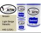 Preview: Nissan, Light Beige Metallic, 449 (USA): 500ml Lackdose + 500ml Klarlack + 250ml Härter - Set, von ATW Autoteile West.